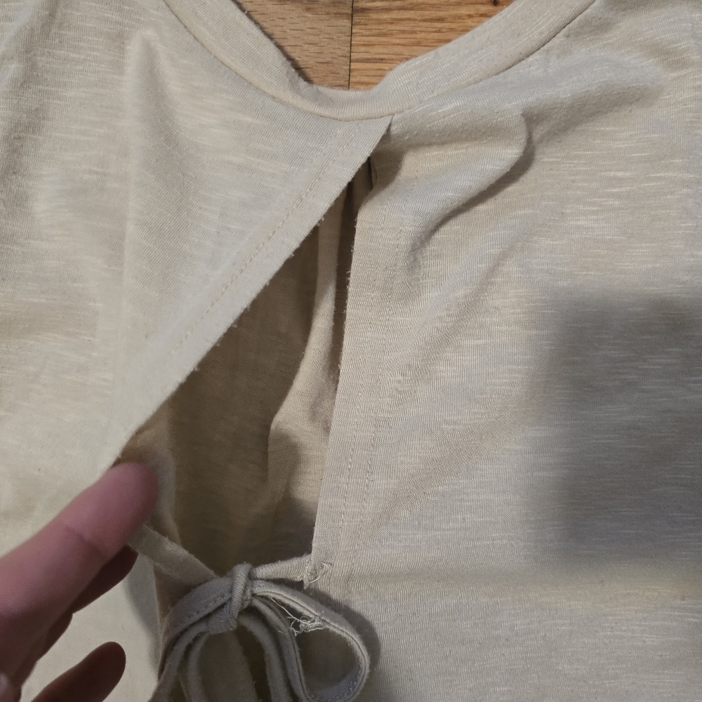 Tan Sleeveless Ruffle-Hem Tank Top - Picture 6 of 6